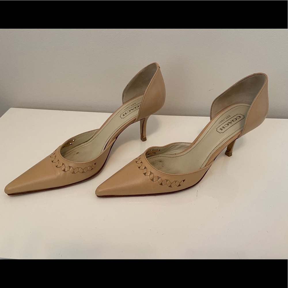 Coach Leather D’Orsay Pumps